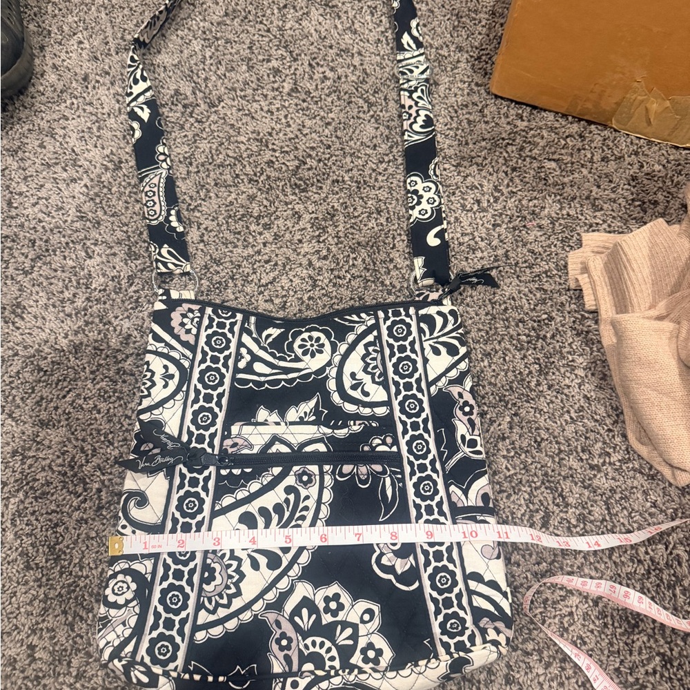Vera Bradley Black and White Paisley Crossbody Bag